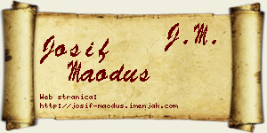 Josif Maoduš vizit kartica